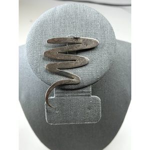 Vintage NESTOR Signed Sterling Silver Modernist Swirl Mexico Brooch